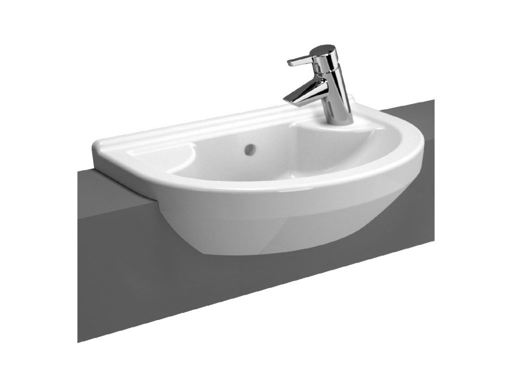 S50 Yarım Tezgah Lavabo, 55 cm, Dar